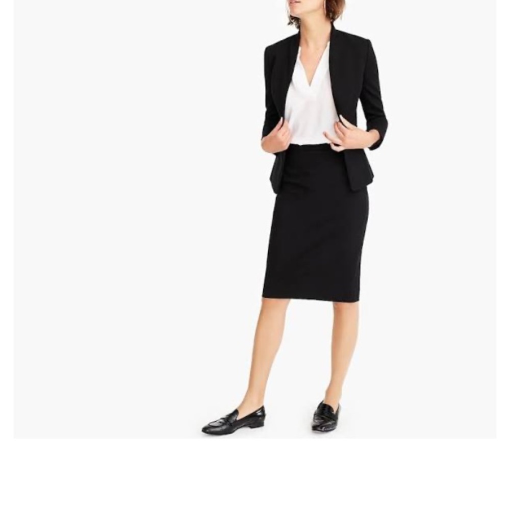 J.CREW No.2 Pencil Skirt in Super 120s Wool